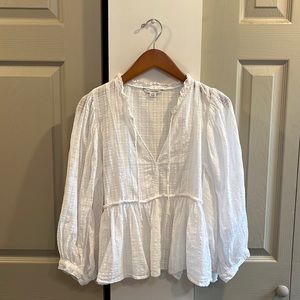 American Eagle Sheer Peasant Blouse